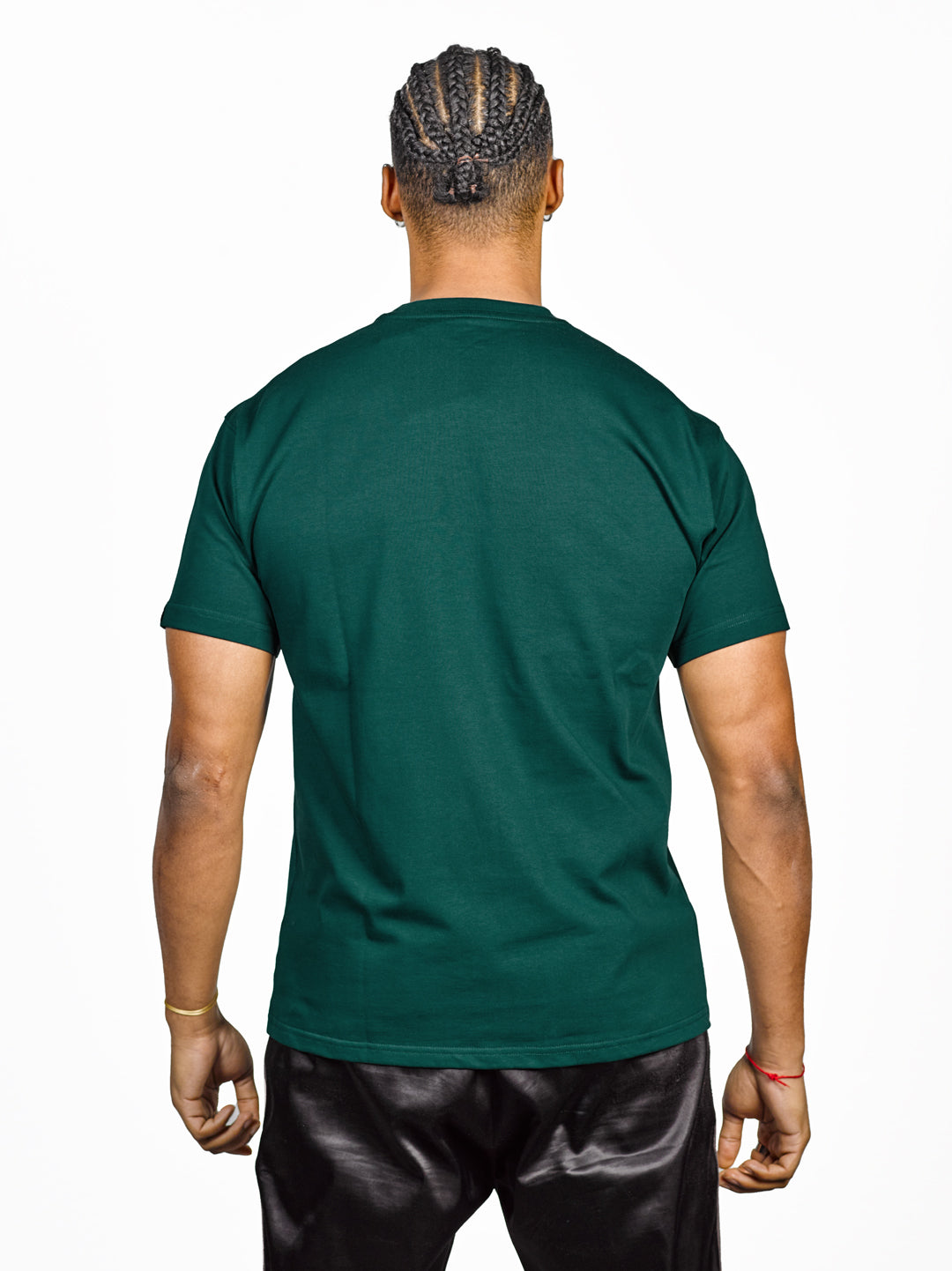 Exetees Plain Regular Round Neck T-Shirt - Emerald Green
