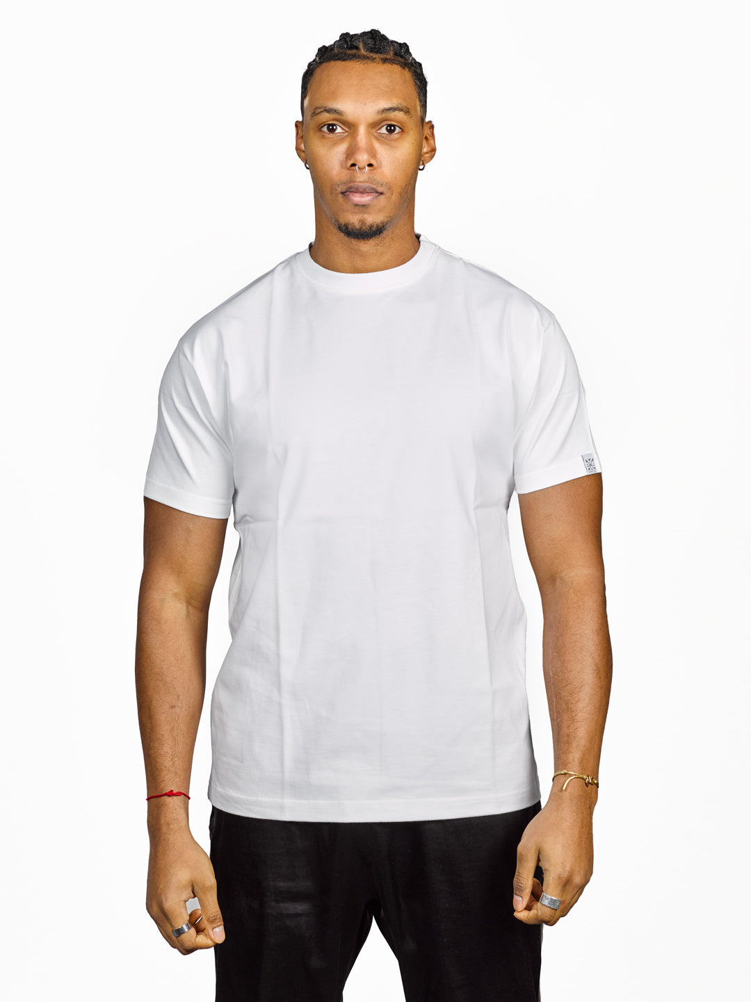 Exetees Plain Regular Round Neck T-Shirt - White